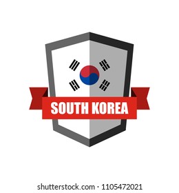Set of Football Badge vector Designed illustration. Football tournament 2018 Group F with South Korea.