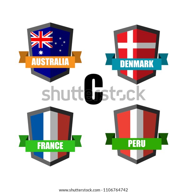 Set Football Badge Vector Designed Illustration Stock Vector Royalty Free 1106764742