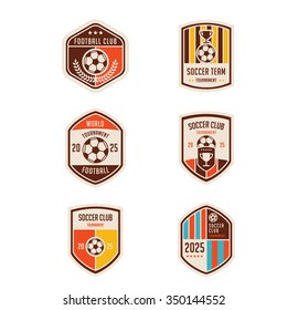 set of football crests and logo emblem