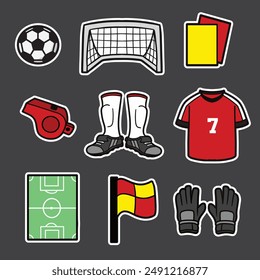 conjunto de equipos de fútbol bueno para pegatina, diseño de elementos, diseño de iconos, etc