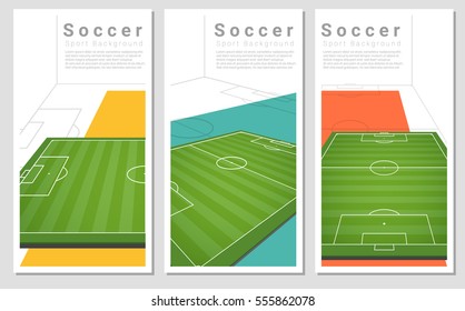 Set of Football field graphic background , vector , illustration