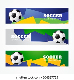 Football Championship Banner Flag Brazil Vector Stock Vector (Royalty ...