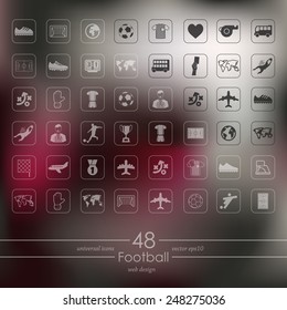 Set of football icons