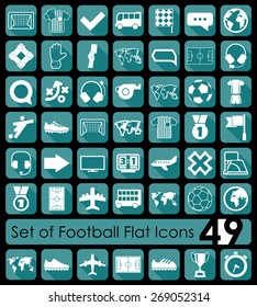 Set of football icons