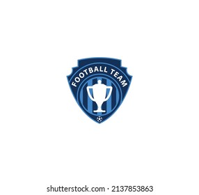 Set of Football Logo or Football Club Sign Badge. Football logo with vector design on defense background