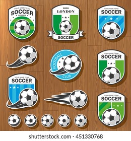 Set of football logos.