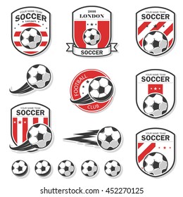 Set of football logos.