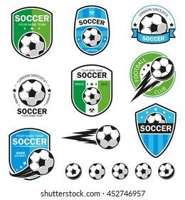 Set of football logos.