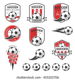 Set of football logos.