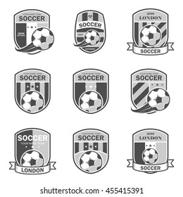 Set of football logos.