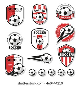 Set of football logos.