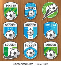 Set of football logos.