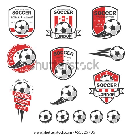 Set of football logos.