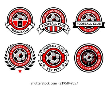 Set of football logos. Soccer logo collection