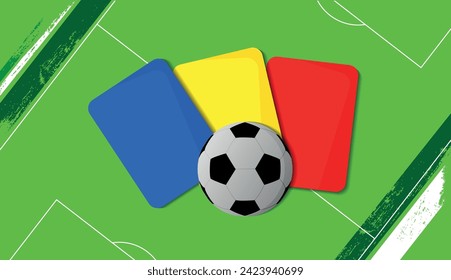 set of football referee cards