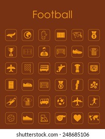 Set of football simple icons