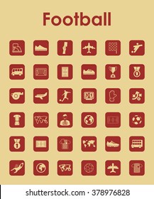 Set of football simple icons