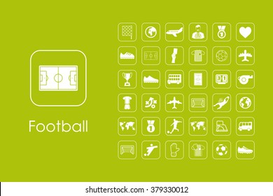 Set of football simple icons