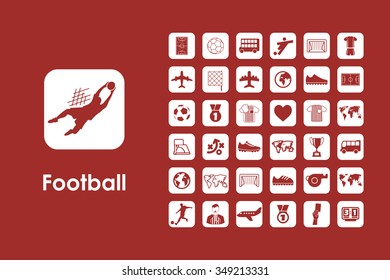 It is a set of football simple web icons