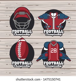 Set of Football sport championship tournament emblems ,vector illustration graphic design.