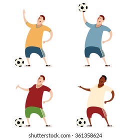 Set of footballers