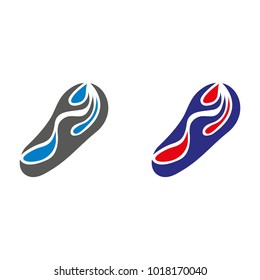 A set of footprint icons
