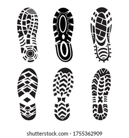 set of footprints of a Shoe vector illustration