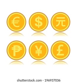 Set of foreign coins 