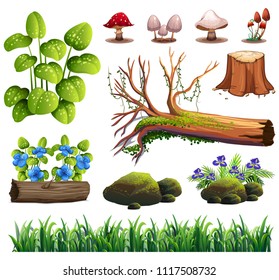 A Set of Forest Element illustration