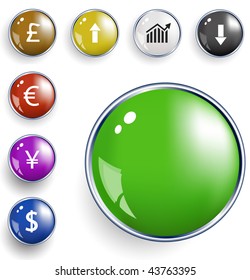 set of forex buttons. Vector