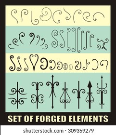 Set of forged elements 