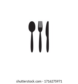 Set of fork spoon and knife. vector illustration on white background