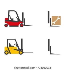 A set of forklift icons