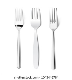 Set of forks. Vector illustration on white background. Ready to use for your design. EPS10