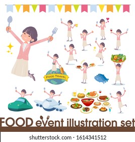 A set of formal fashion women on food events.There are actions that have a fork and a spoon and are having fun.It's vector art so it's easy to edit.
