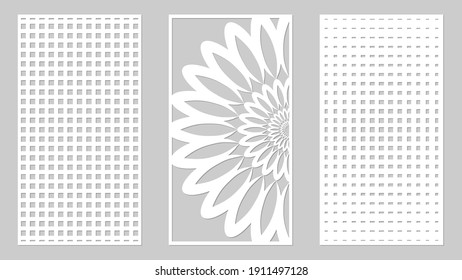 set forms for cutting, different shapes for cutting, stencil for handmade, template for coloring, white paper on a gray background, embossing and cutting on a plotter