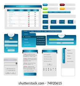 Set: forms and design element for web. Vector