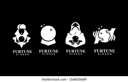 set of fortune teller logo icon design vector illustration