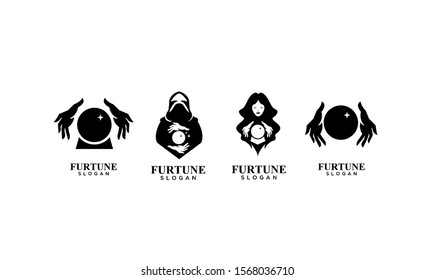set of fortune teller logo icon design vector illustration