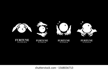 set of fortune teller logo icon design vector illustration