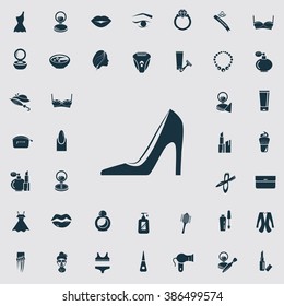 Set of forty beauty icons
