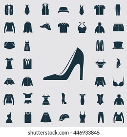 Set of forty clothes icons