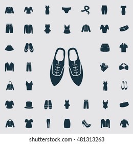 Set of forty clothes icons