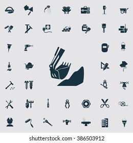 Set of forty construction icons