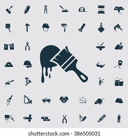 Set of forty construction icons