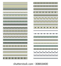 set of forty ethnic decorative elements design