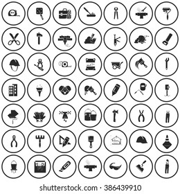 Set of forty nine construction icon