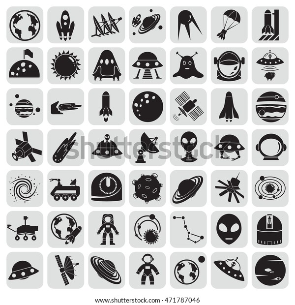 Set of forty nine cosmos\
icons