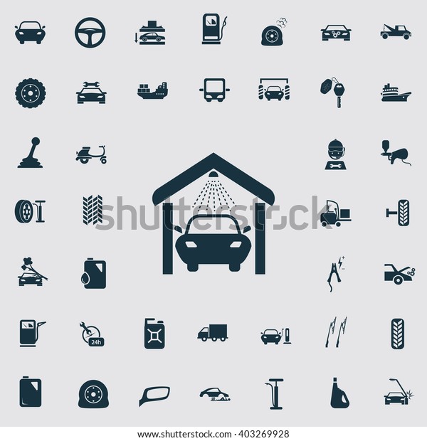 Set of forty\
transport and car service\
icons
