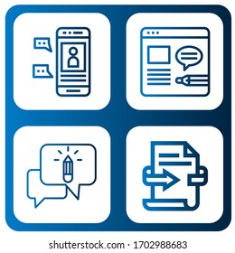 Set of forum icons. Such as Chat, Blog, Chatting, Feedback , forum icons